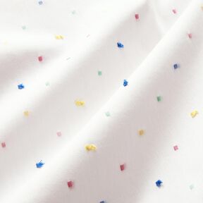 Popeline Kleurrijke confetti – wit, 