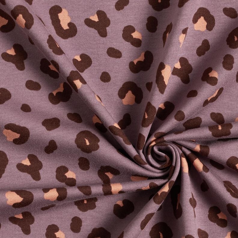 French Terry Luipaardprint – lila,  image number 3