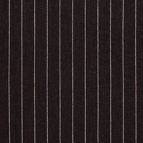 Viscose-linnen-mix brede krijtstrepen – zwart, 