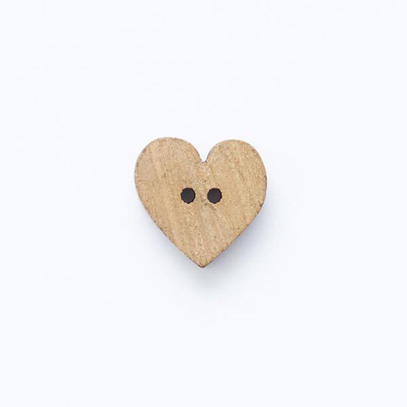 Hartvormige knoop 2-gats – beige,  image number 1