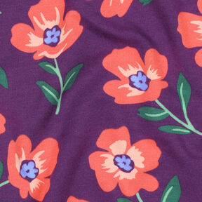 Sweatshirt geruwd Bloemen | by Poppy – roodlila/kreeft, 