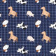 Katoenjersey boerderijdieren – marineblauw,  thumbnail number 1