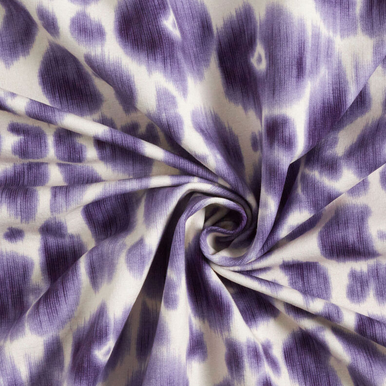 GOTS French Terry Batik luipaardpatroon | TCC x LOOKS by Wolfgang Joop – lila/creme,  image number 5