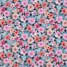 Katoenpopeline Bloemen | Poppy Fabrics – zwart blauw,  thumbnail number 1