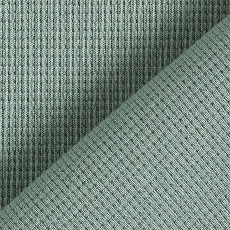 Mini Katoenen wafel jersey effen – riet,  image number 4