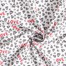 Katoenen stof Cretonne Love – wit/zwart,  thumbnail number 3