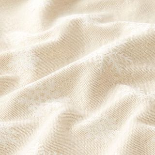 Decostof jacquard Glinsterende sneeuwvlokjes – natuur/goud, 