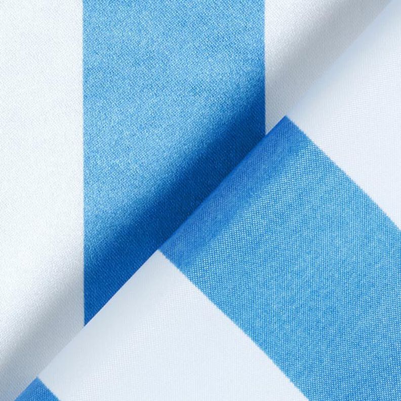 Polyestersatin Duo Blockstreifen – blauw/wit,  image number 3