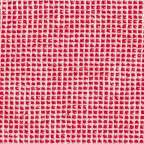 Bouclé katoenmix structuur – rood/wit, 