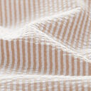Seersucker Katoenmix strepen – beige/ecru, 