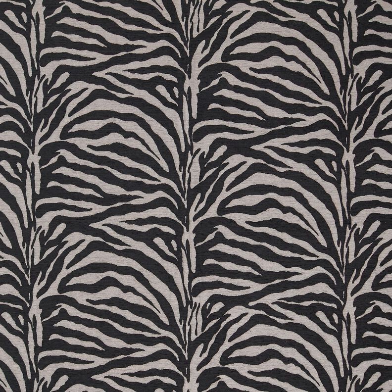 Bekledingsstof Jacquard Zebra – zwart/grijs, image number 1