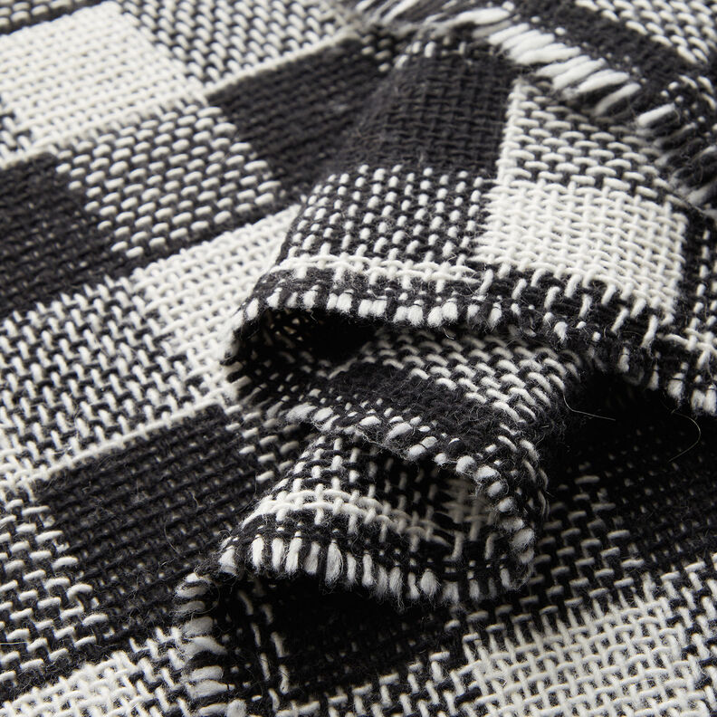 Jasstof dubbele ruitstof – zwart/wit,  image number 3