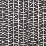 Decostof Half panama abstracte lijnen – ivoor/zwart,  thumbnail number 1