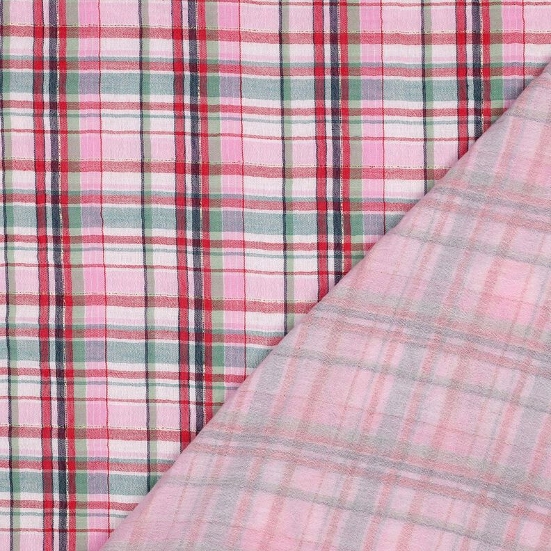 Mousseline/dubbel gehaakte stoffen Lurex Ruit | Poppy Fabrics – roos/goud metallic,  image number 4