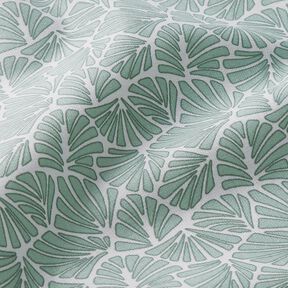 Gecoate katoen abstracte minibladeren – licht mint/wit, 