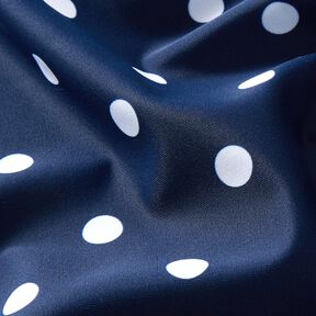 Badpakstof Polkadots – marineblauw/wit, 