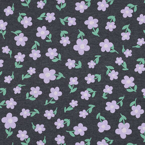 Sweatshirt Bloemen | by Poppy – anthraciet/lila, 