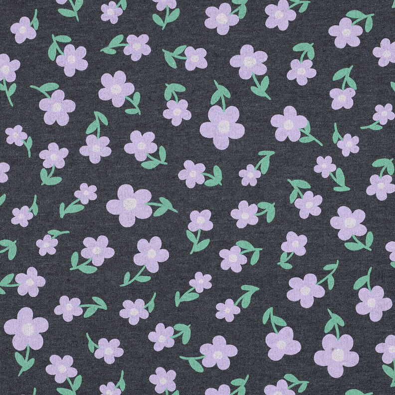 Sweatshirt Bloemen | by Poppy – anthraciet/lila,  image number 1