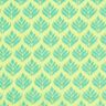 Gecoate katoen abstracte vakken – citroengeel/aquablauw,  thumbnail number 1