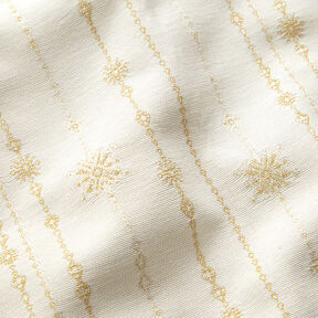 Decostof Jacquard Lurex Sneeuwvlok slinger – lichtbeige/goud, 