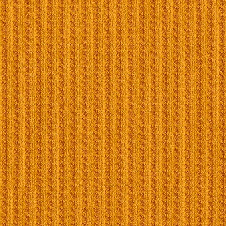 Katoenen wafel jersey effen – currygeel,  image number 4
