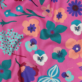 Katoenpopeline Meadow Flower Digitaal printen | Nerida Hansen – pink/petroleum, 