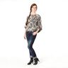 Chiffon Bloemen gerecycled – zwart/lichtbeige,  thumbnail number 5