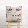 Decostof Half panama Boten – blauw/rood,  thumbnail number 7