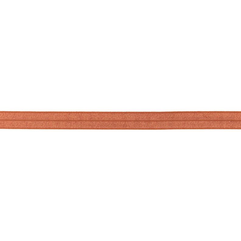 Elastische boordstrook  glanzend [15 mm] – terracotta,  image number 1