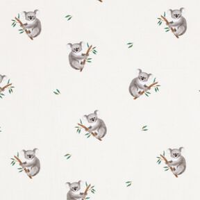 GOTS Katoenjersey Koala Digitaal printen – ivoor, 