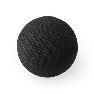 Beklede bolvormige knoop gloss - zwart, 