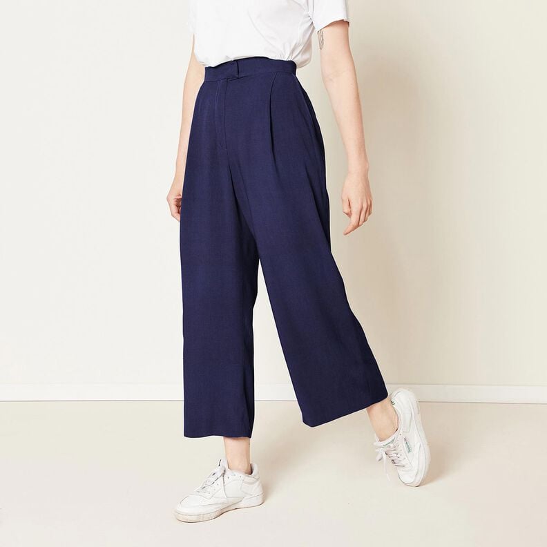 Viscose Stretch Effen – marineblauw,  image number 9