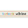 Band Handmade with Love [ 15 mm ] – ecru/bruin,  thumbnail number 1