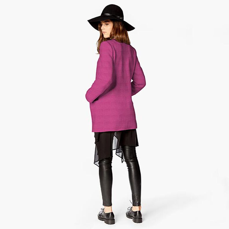 Mantelstof gerecycled polyester – purper,  image number 6