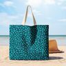 Gecoate katoen abstracte Leeuw | Poppy Fabrics – petroleum/lila,  thumbnail number 5