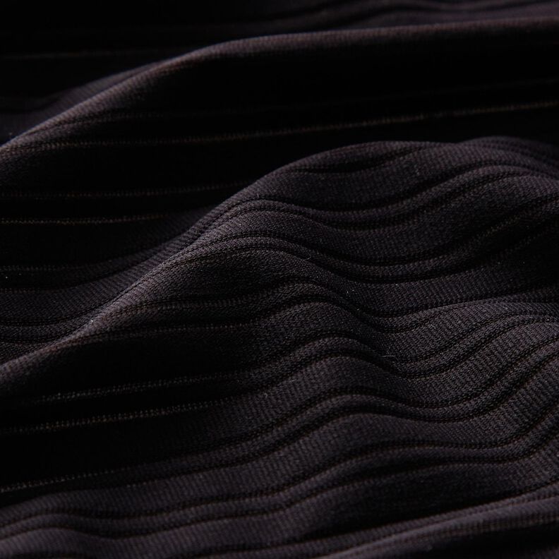 Etskant jersey strepen – zwart,  image number 2