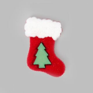 Kerstknoop kerslaars - rood/groen, 