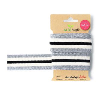 Biologische jacquardbanden STRIPE ME GLAM  [200 CM | 3,5 CM]  | Albstoffe | Hamburger Liebe, 