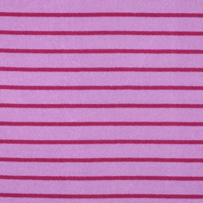 Badstof jersey Strepen | Poppy Fabrics – pastelviolet/purper,  image number 1