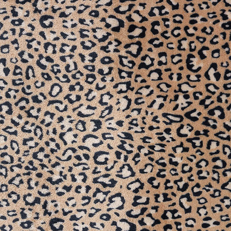 Gezellige fleece Luipaardpatroon – middelbruin, image number 1