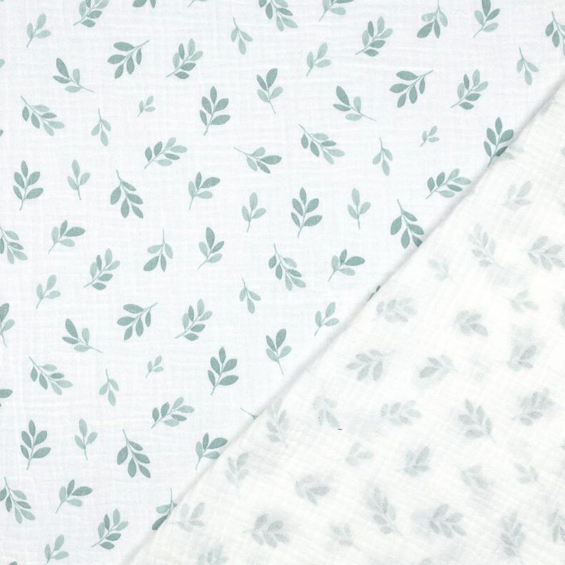 Mousseline/dubbel gehaakte stoffen Takken | Poppy Fabrics – wit/riet, image number 4