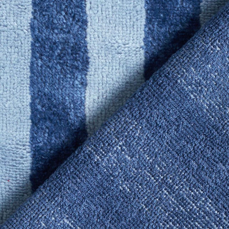Badstof Bamboe Blokstrepen – lichtblauw/marineblauw, image number 5