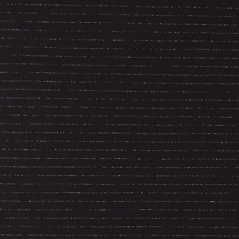 Broekstof stretch glitter krijtstreep – zwart/zilver metallic,  image number 1