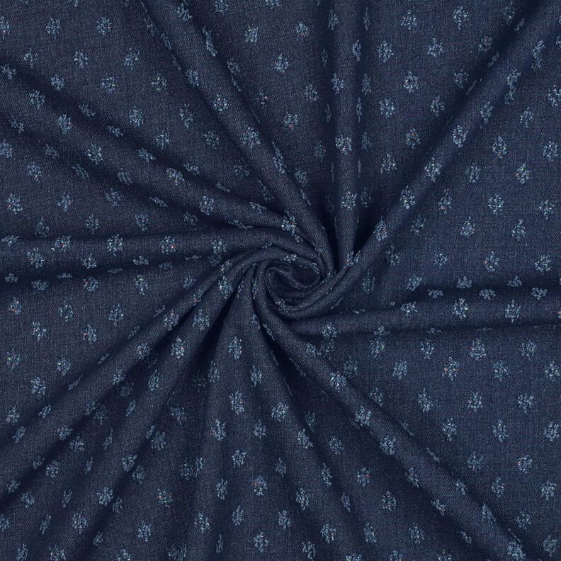 Denim katoenmix dobby – nachtblauw, image number 3