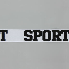 Elastiek sport – lichtgrijs/zwart, 