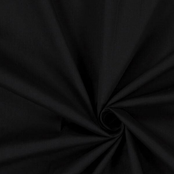 Popeline stof stretch – zwart,  image number 1