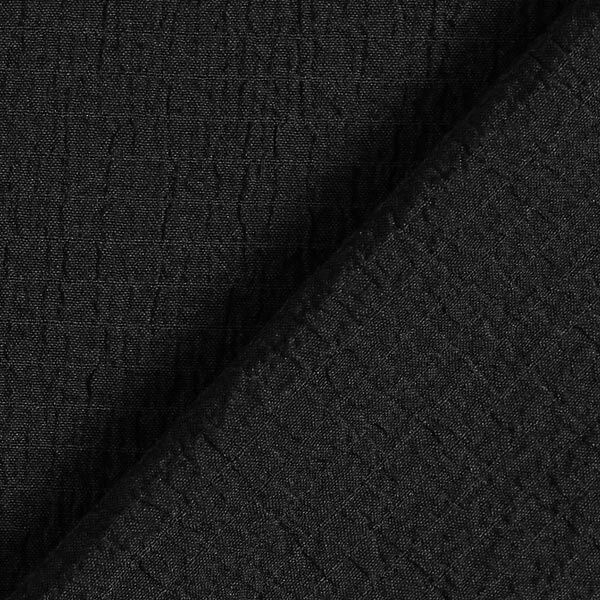 Licht Seersucker effen – zwart, image number 4