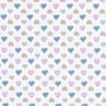 Katoenen stof Popeline Lieve hartjes – wit/pastelviolet,  thumbnail number 1