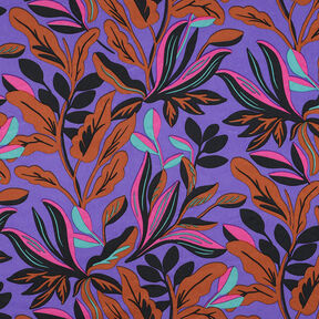 Katoensatijn Lush Leaves | Nerida Hansen – lila/brons, 