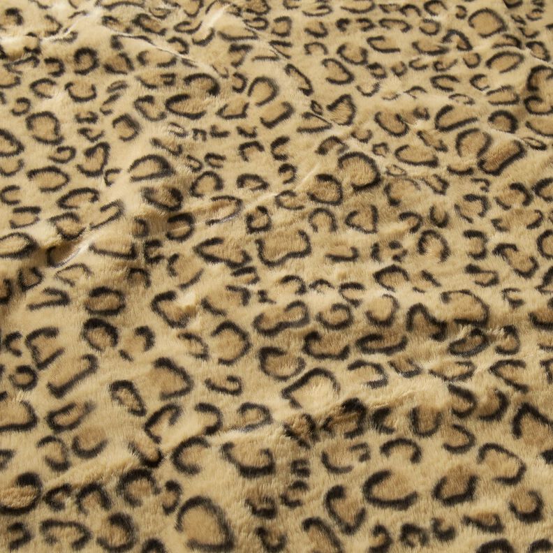 Superzachte nepbont luipaardprint – oud goud/zwart, image number 2